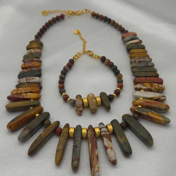 Picasso Jaspis armband – verstelbaar