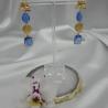 Thumbnail for Statement oorbellen met kristalglas - blauw