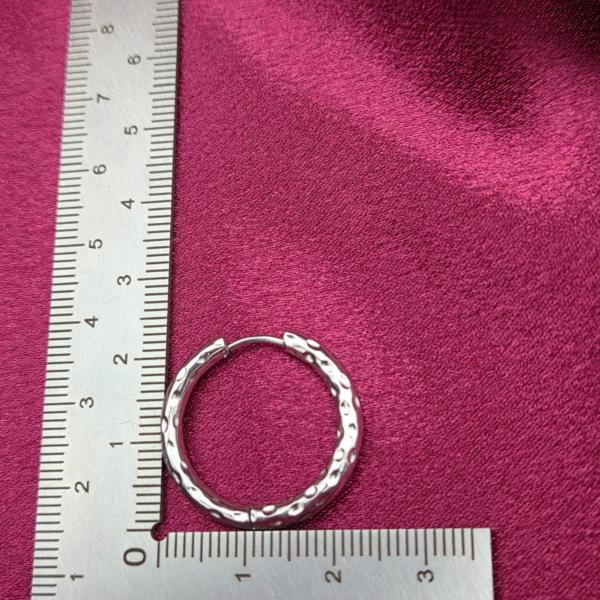 RVS creolen voor epoxy hangers - Rond met print