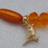 Thumbnail for Handgemaakte armband met vergulde bedel - oranje