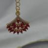 Thumbnail for Luxe asymmetrische oorbellen goud en rood