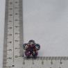 Thumbnail for Handgemaakte epoxy oorstekers 'bloem facet' - glittermix