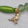 Thumbnail for Handgemaakte armband met vergulde bedel - appelgroen