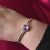 Thumbnail for RVS armband ingelegd met Oostenrijks kristal - Zilver