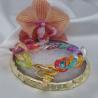 Thumbnail for Acryl schakelarmband met vergulde onderdelen - multicolor