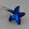 Thumbnail for 925 zilveren oorbellen met kristallen zeester - blauw