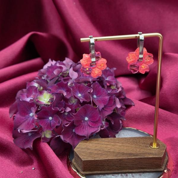Epoxy hangers voor creolen - kersenbloesem - meerdere varianten beschikbaar