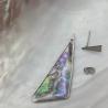 Thumbnail for Unieke RVS oorbellen ingelegd met parelmoerschelp in epoxy