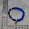 Thumbnail for Handgemaakte armband met vergulde bedel - koningsblauw