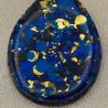 Thumbnail for Handgemaakte epoxy oorbellen - koningsblauwe glittermix