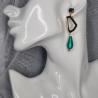 Thumbnail for Statement oorbellen met polaris en Swarovski - emerald green