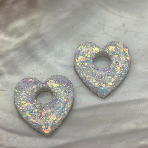 Epoxy hangers voor creolen - hart - meerdere varianten beschikbaar